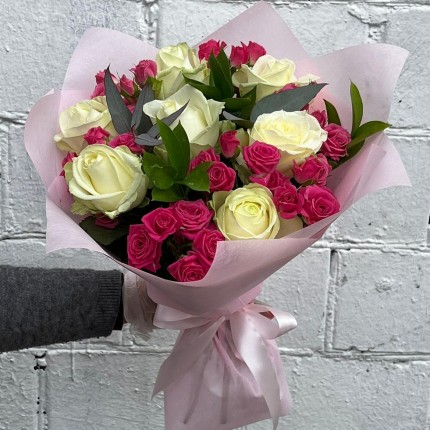 Букет из белых роз "Винтаж" - купить с доставкой в Набережных Челнах